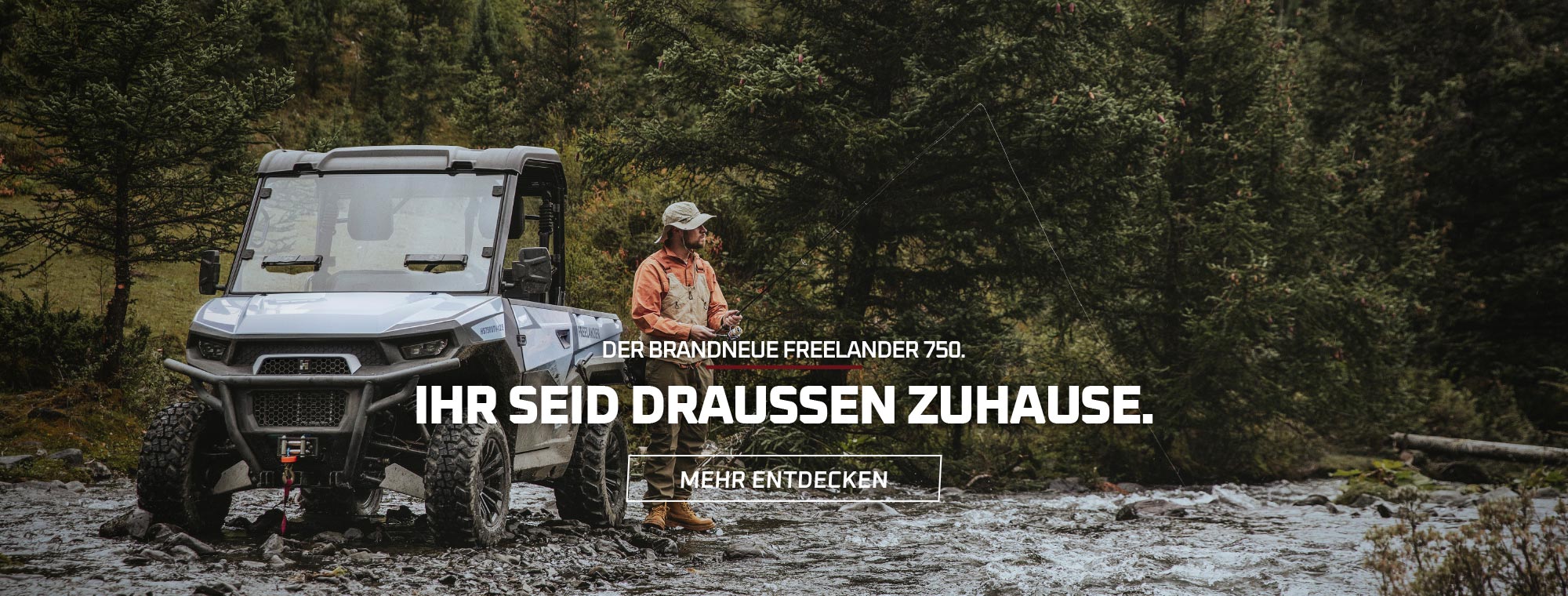 Der brandneue Freelander 750. Ihr seid draußen zuhause. Link zur Produktseite.